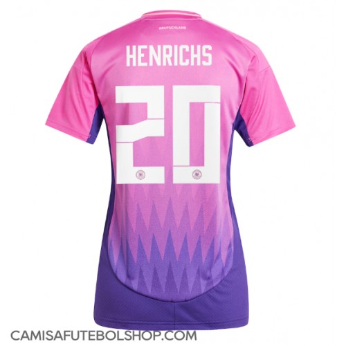 Camisa de time de futebol Alemanha Benjamin Henrichs #20 Replicas 2º Equipamento Feminina Europeu 2024 Manga Curta